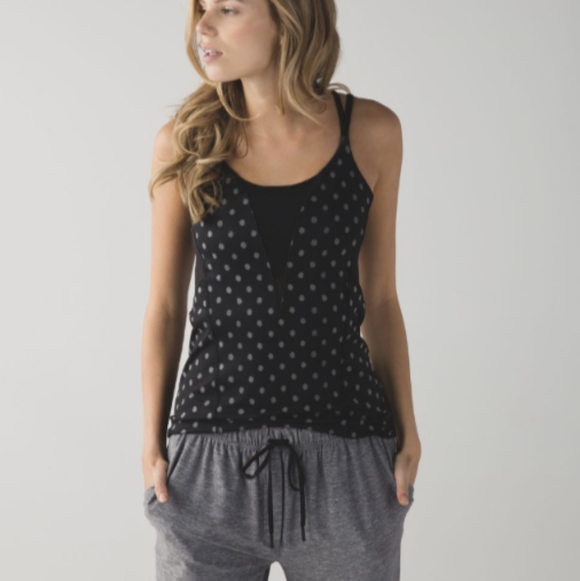 Lululemon Exquisite TankGhost Dot Black Slate / Black - Picture 2 of 8